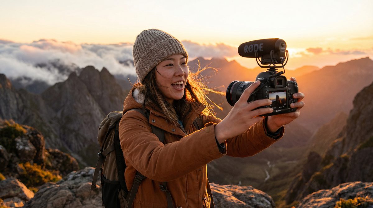 糖心山顶日落旅行视频